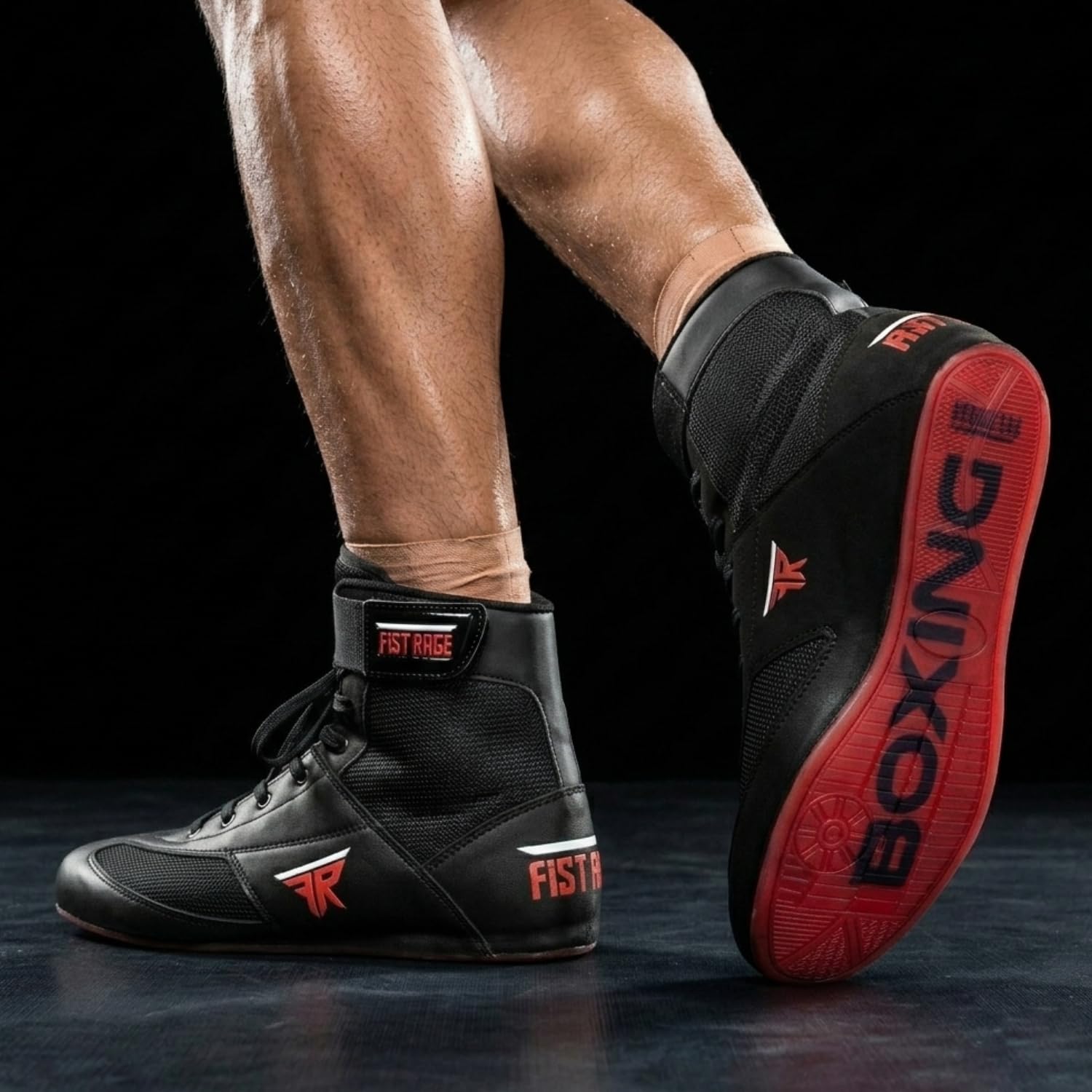 FISTRAGE side profile highlighting leather texture and durable construction benefit