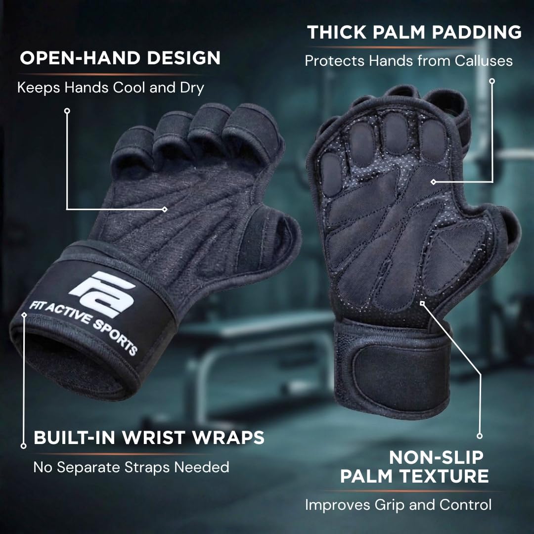Fit Active Sports integrated wrist wrap close-up offering secure wrist support