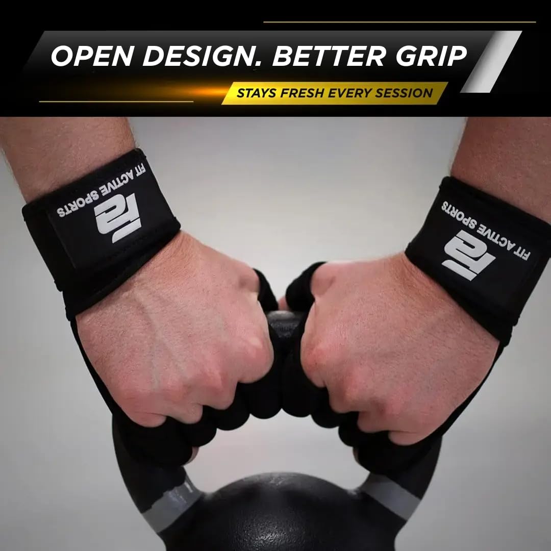 Fit Active Sports worn during barbell lift demonstrating improved grip confidence