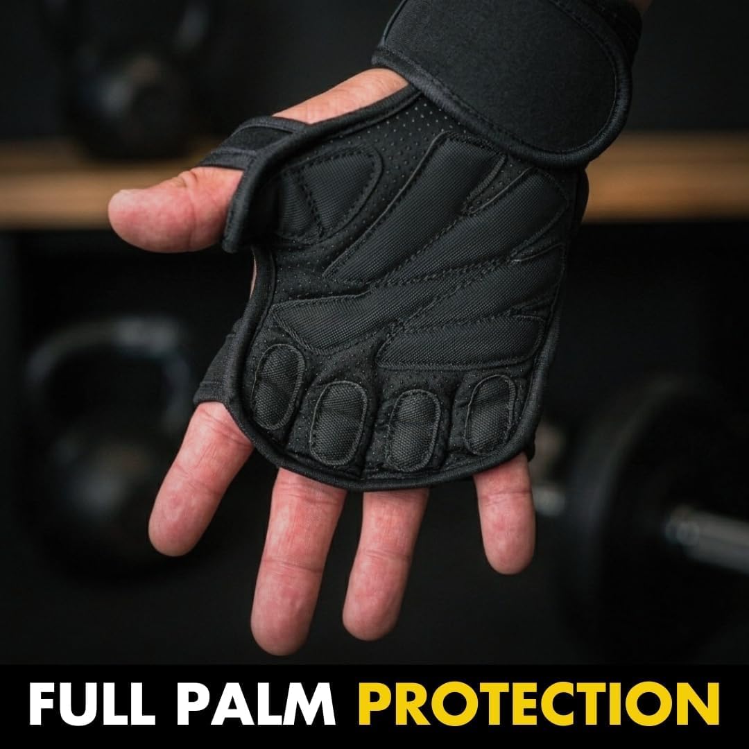 Fit Active Sports textured palm gripping a bar giving slip-resistant control