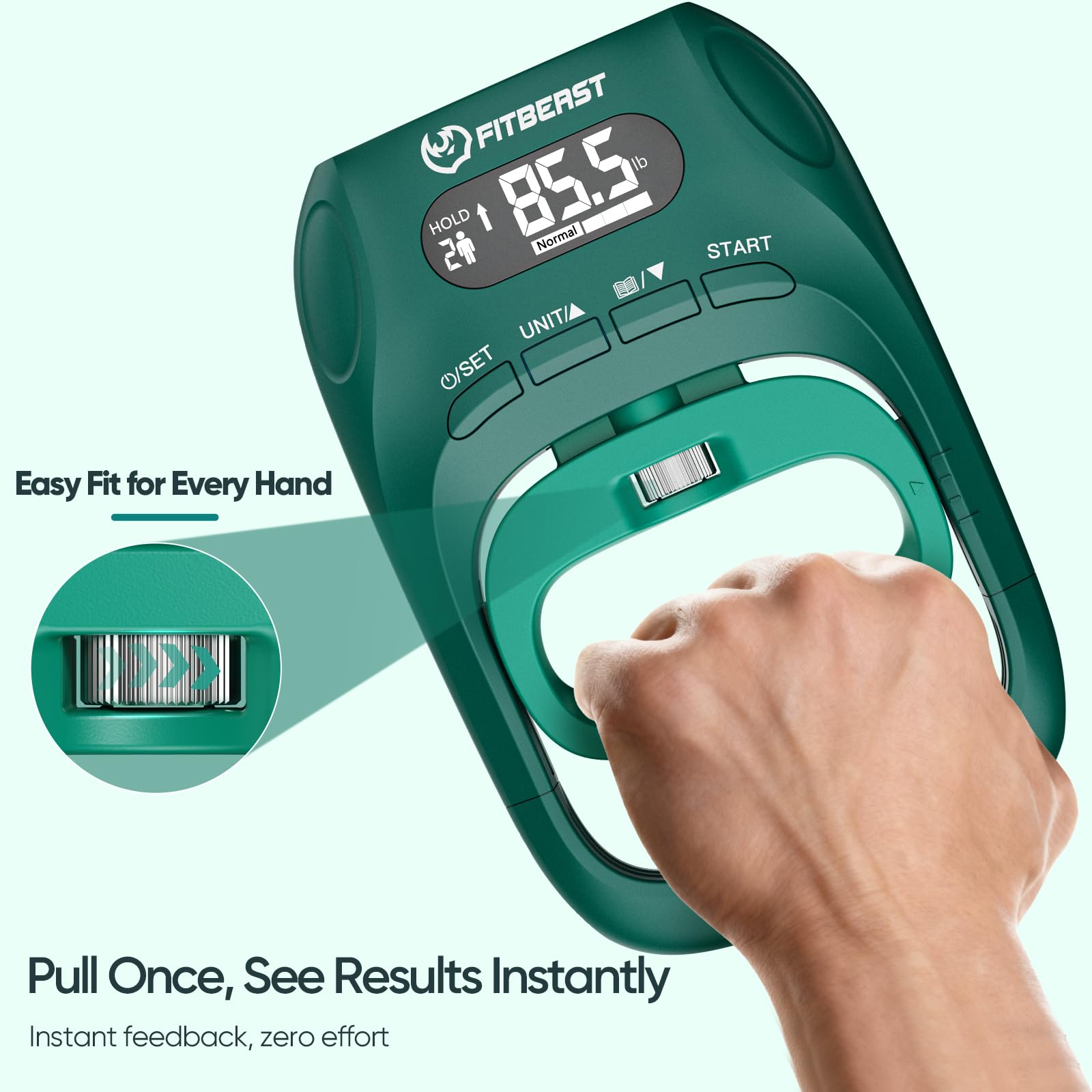 FitBeast adjustable gripper detail highlighting ergonomic handles for comfortable training