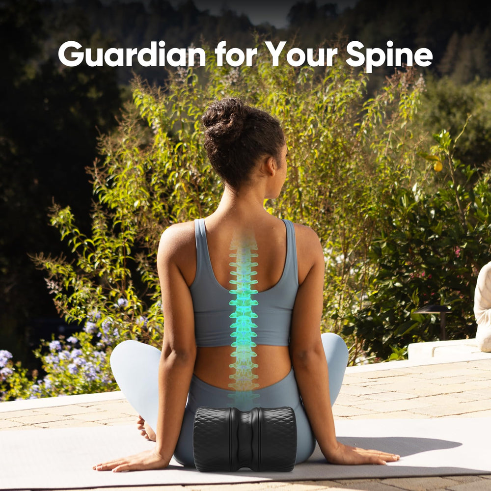 FitBeast spinal channel detail showing protected vertebrae space and targeted side-muscle relief