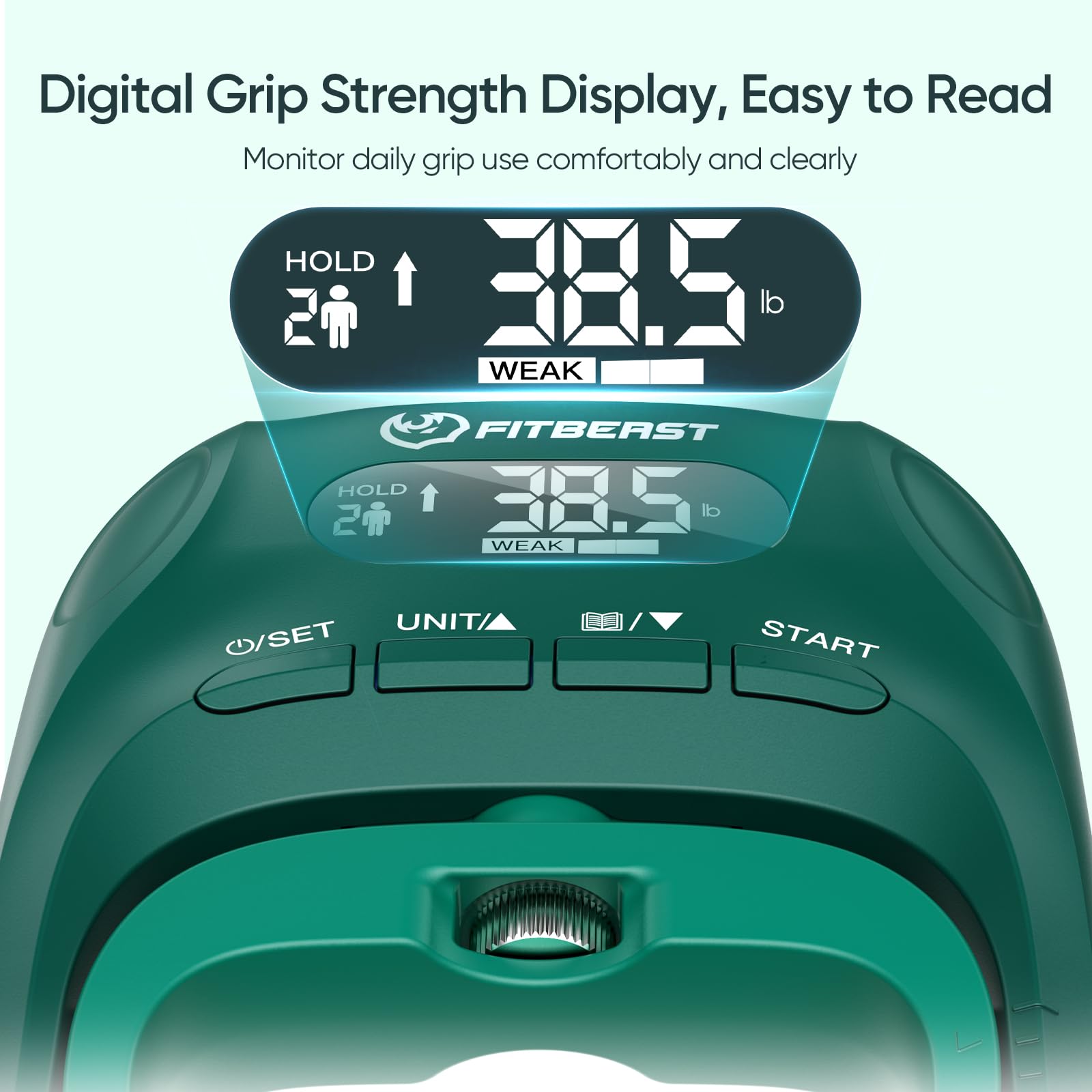 FitBeast digital tester closeup displaying precise readings for progress tracking
