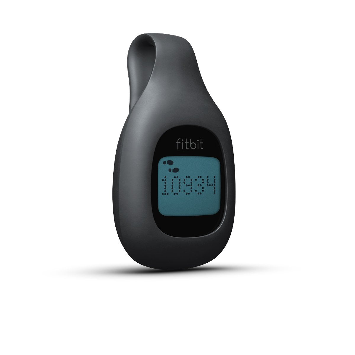Fitbit Zip side profile highlighting slim design and charcoal color for discreet wear