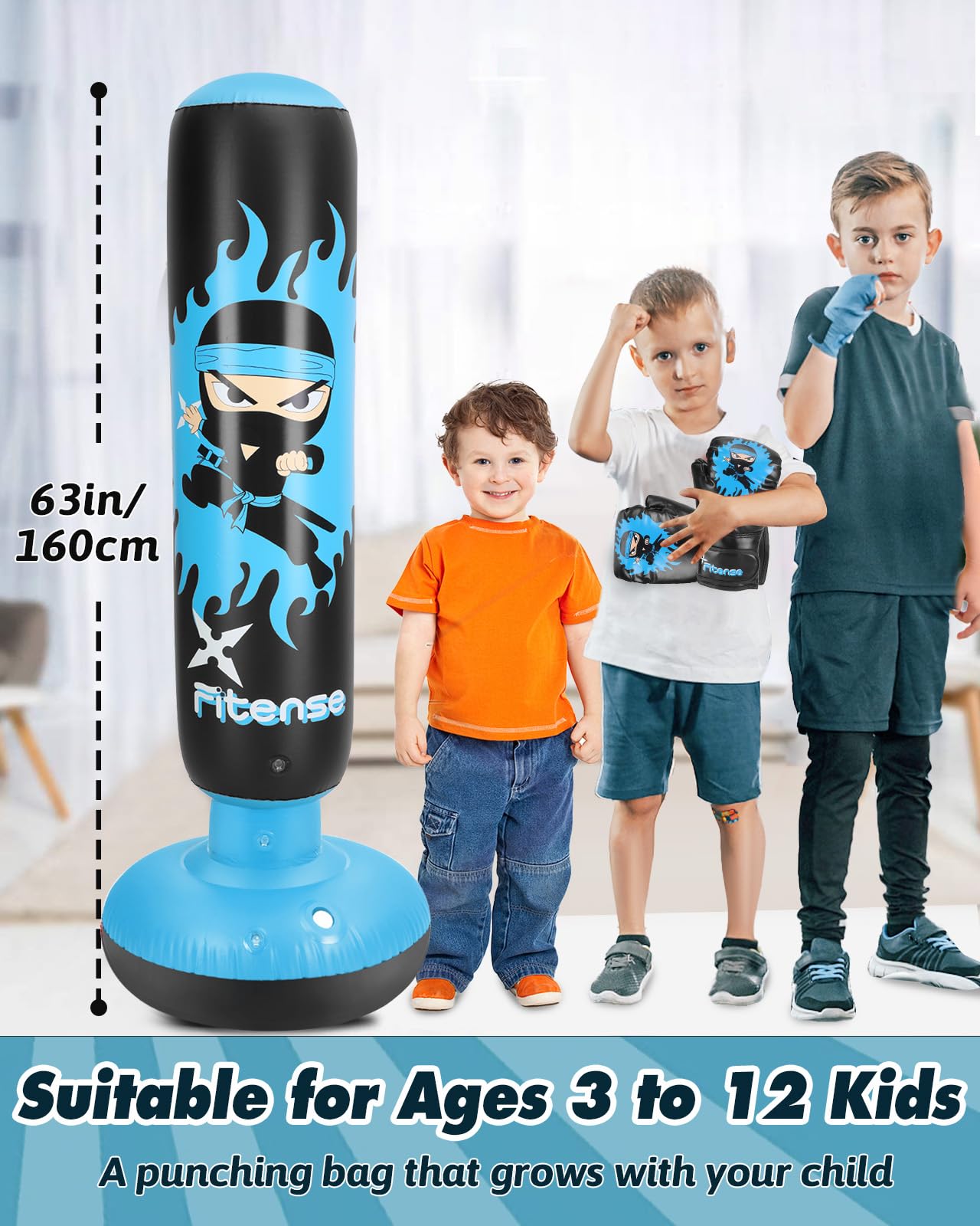 Fitense child kicking the bag outdoors illustrating active play and coordination benefits