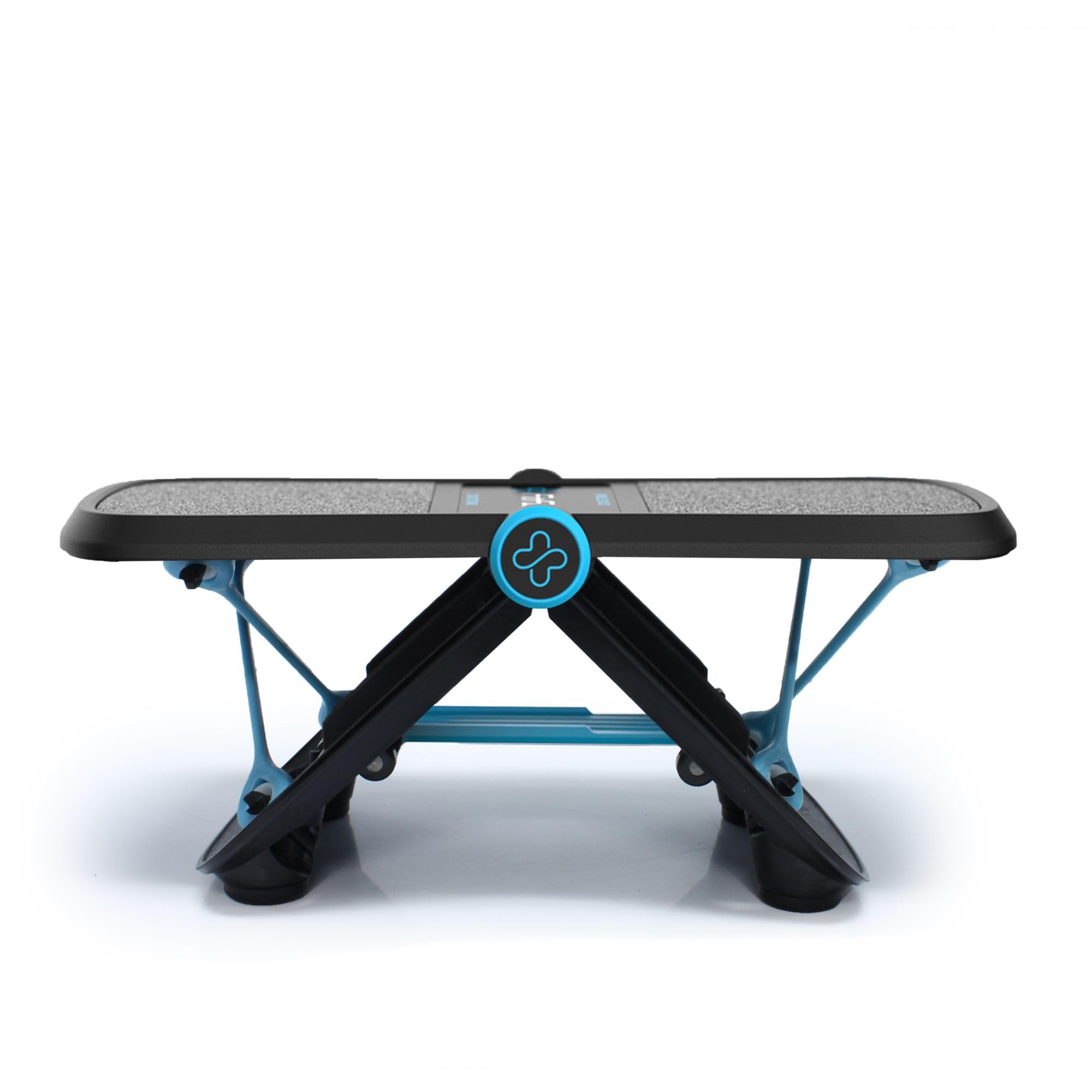 FitFoot with foot on pedal in use promoting ankle mobility