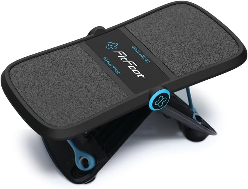 FitFoot front view showing pedals and compact frame improving circulation