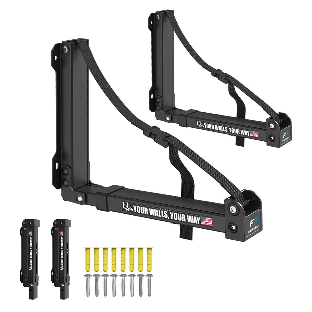 FitiRoker front view of mounted rack showing sturdy aluminum construction and easy access