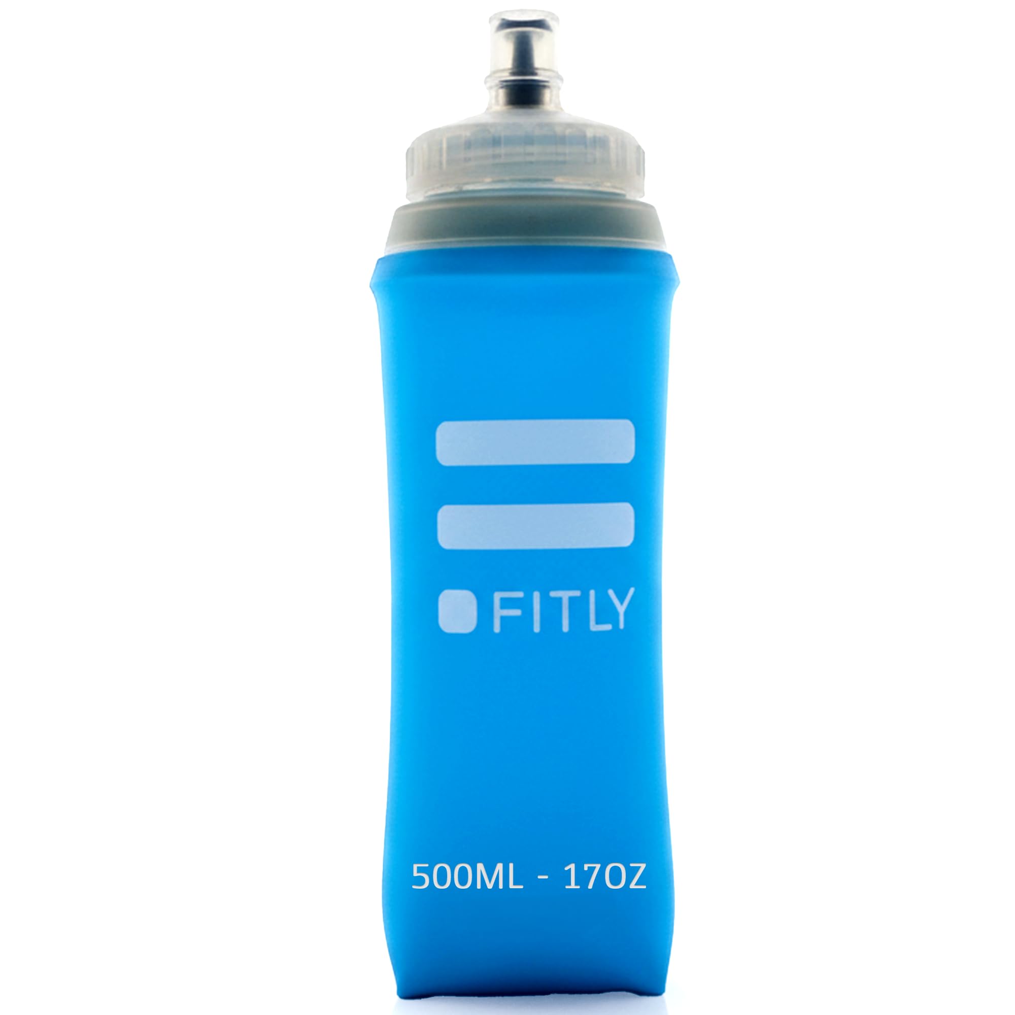 FITLY soft flask front view showing ergonomic shape and capacity