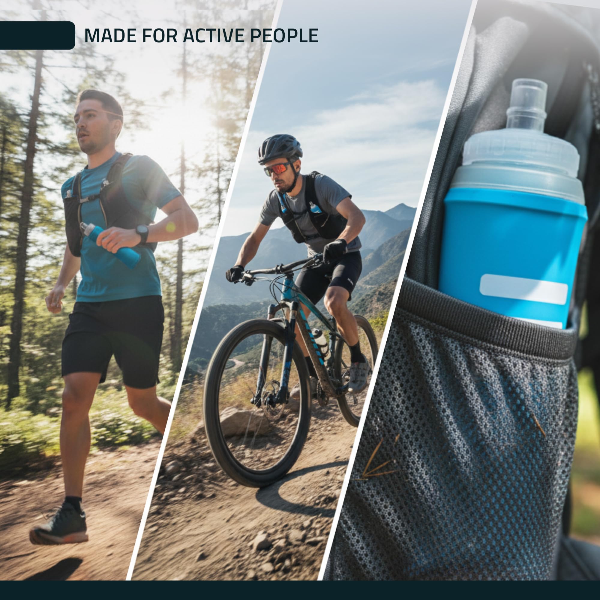 FITLY soft flask in outdoor lifestyle setting for portable hydration