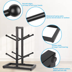 Fitlyiee two-layer rack loaded with balls showing organized storage