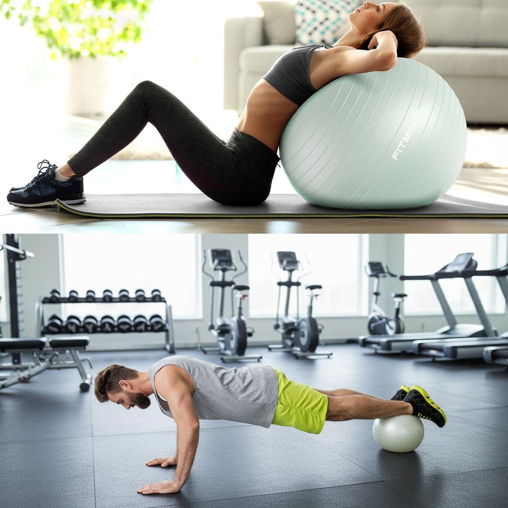 FITMIND ball being used in yoga pose improving core engagement