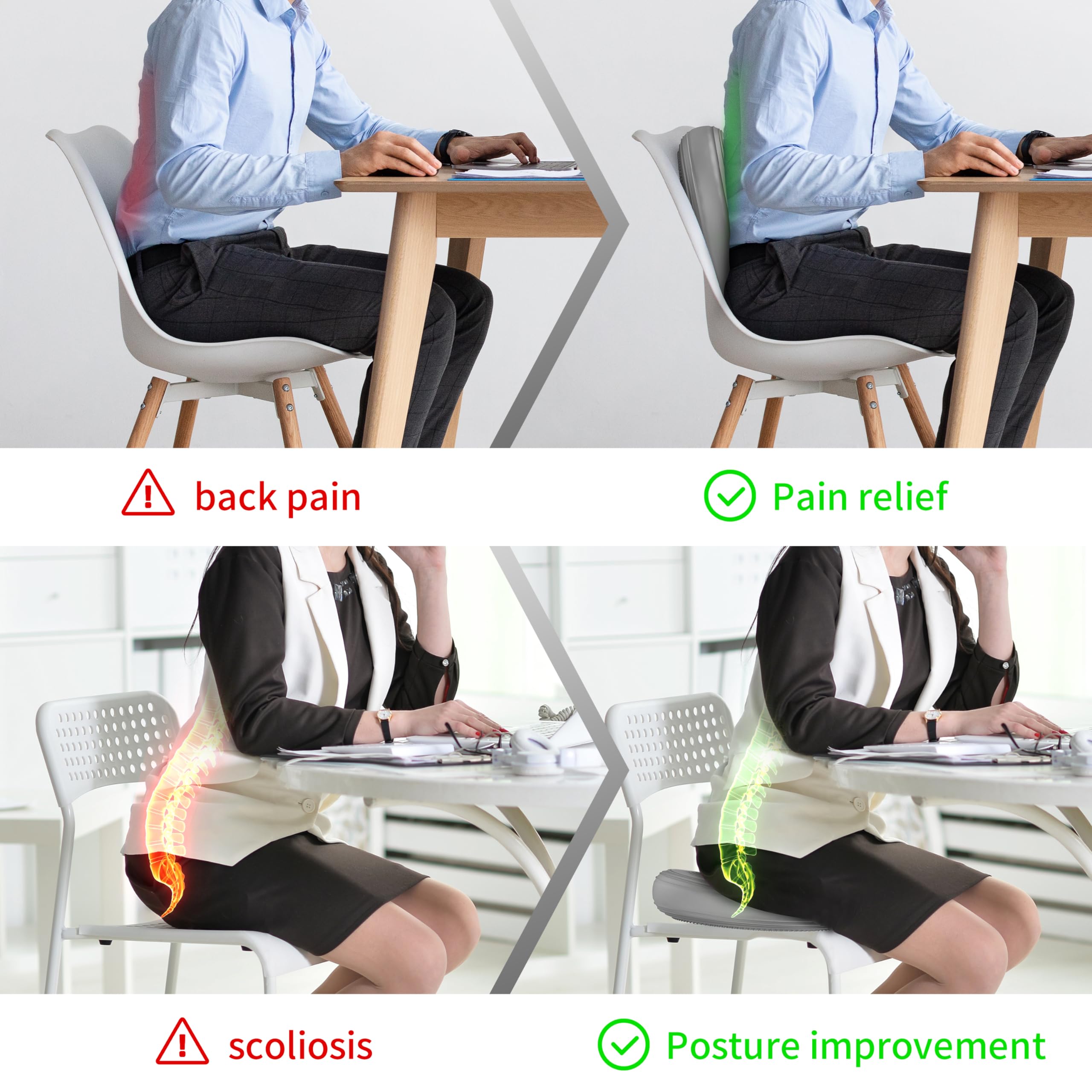 FITMIND cushion side profile shows extra thickness for durable support