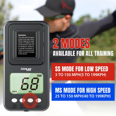 Fitplay Sports radar rotated 180 degrees demonstrating flexible aiming for solo drills