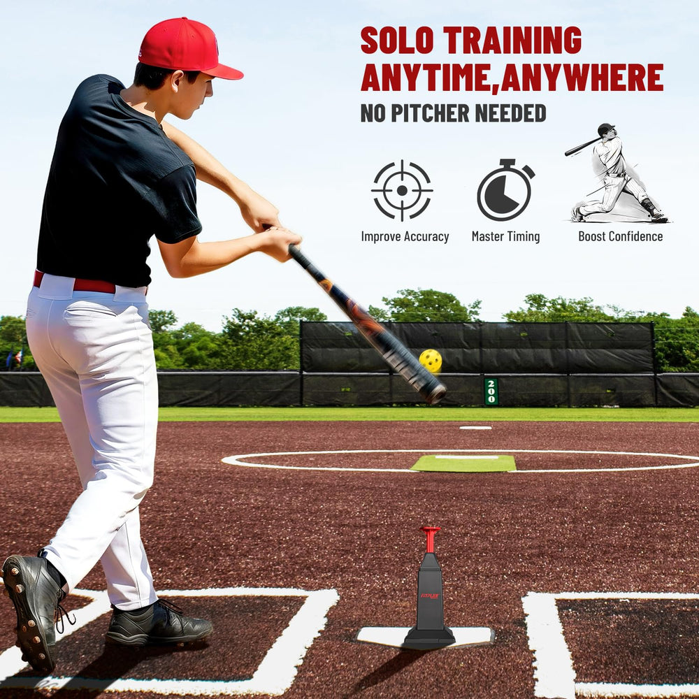 Fitplay Sports 12 mini balls included for extended, partner-free hitting sessions
