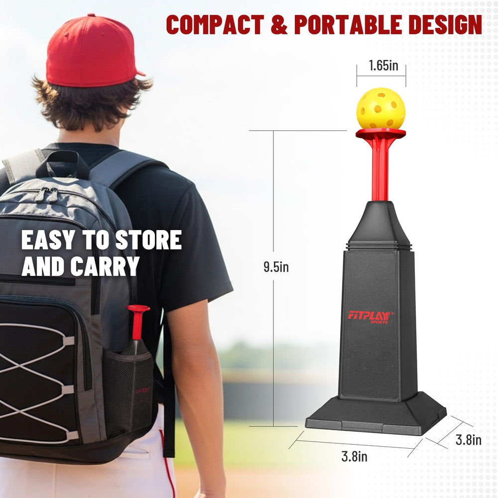 Fitplay Sports folded and packed for transport showing convenient practice portability