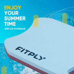 fitply in-pool training use showing swimmer using board to focus on kick technique