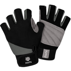 FitsT4 Sports gloves front view showing half-finger design and secure fit benefit