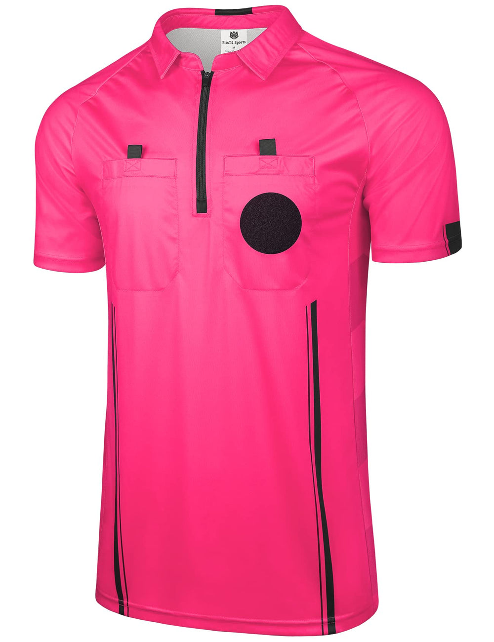 FitsT4 Sports front view pink referee jersey showing professional look and visibility
