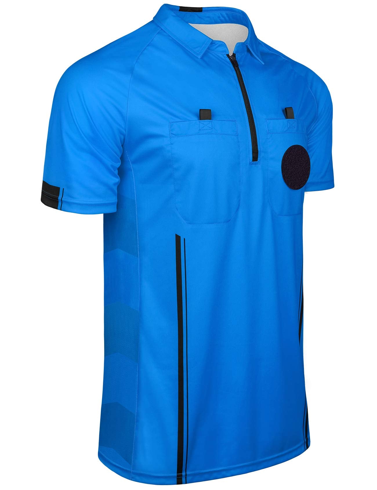 FitsT4 Sports close-up of zippered collar highlighting adjustable ventilation and professional look