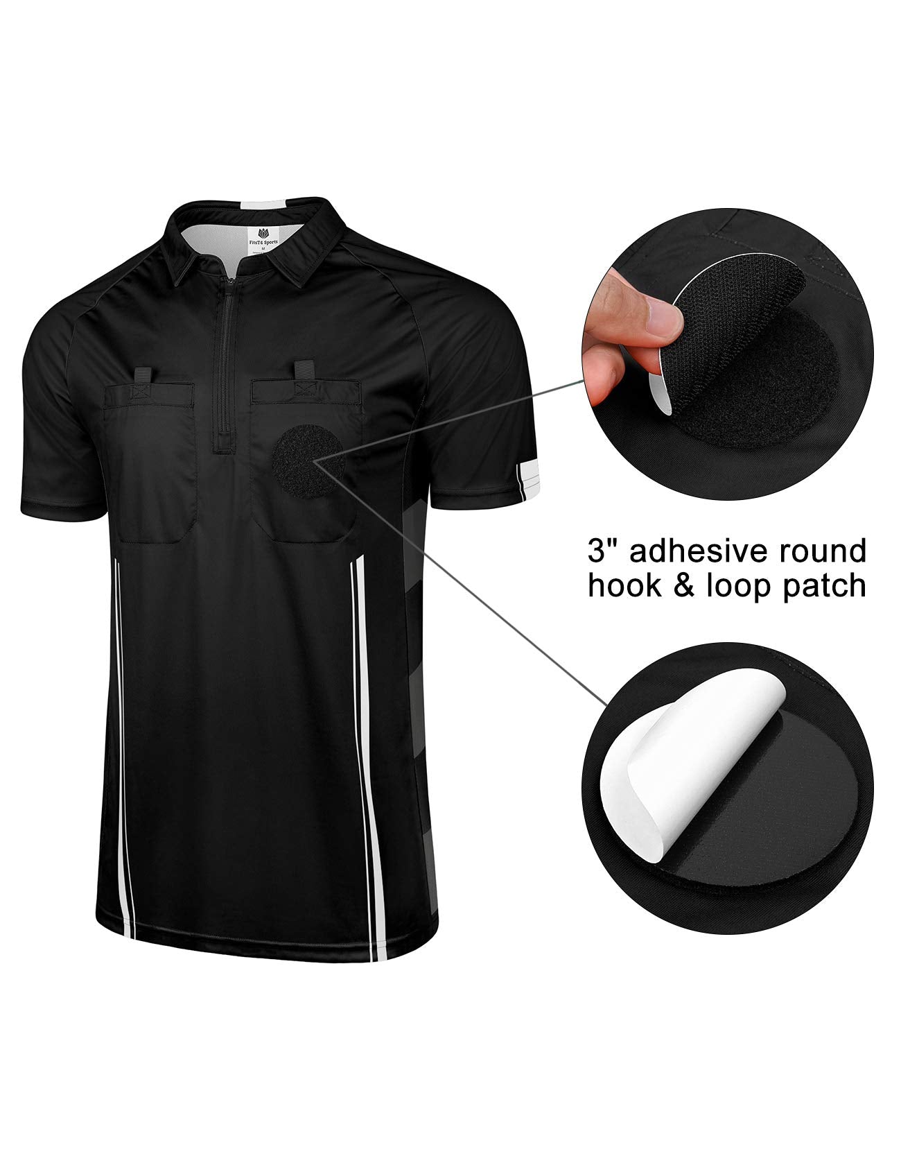 FitsT4 Sports referee wearing jersey on field demonstrating comfortable movement