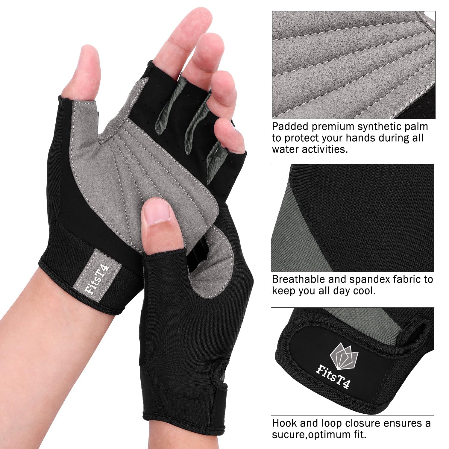 FitsT4 Sports wrist closure being adjusted for a snug, dependable fit benefit