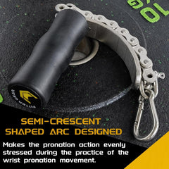 FITTERGEAR side profile highlighting crescent shape that guides wrist rotation