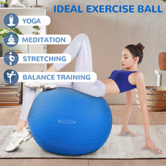 Fitvids quick foot pump next to the ball for fast tool-free inflation and convenience