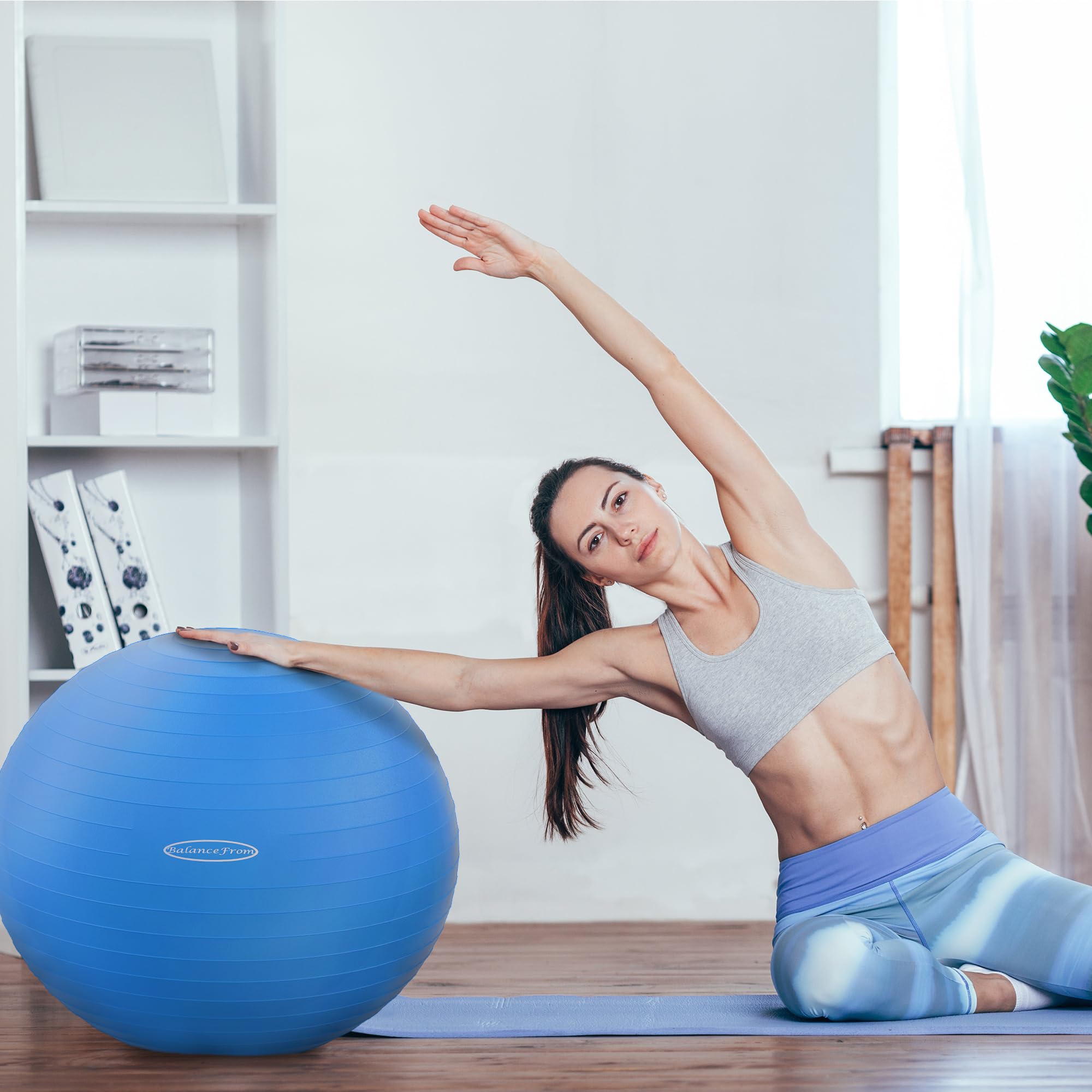 Fitvids ball as active office seat in workspace promoting better posture and movement