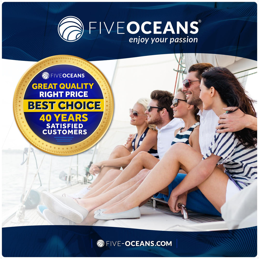Five Oceans anchor set in sand showing strong holding performance