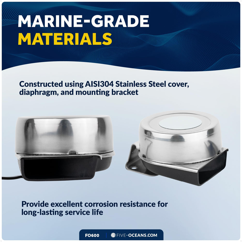 Five Oceans FO600 base with rubber pad reducing vibration and protecting deck