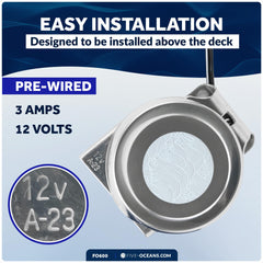 Five Oceans FO600 close-up of stainless cover for durable saltwater protection