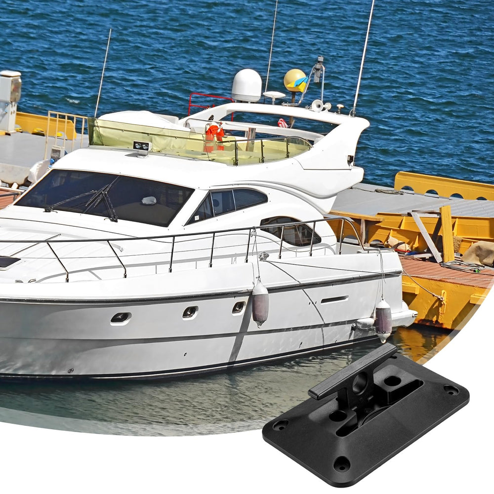 Fiwochic cleat mounted on deck showing tidy installation benefit
