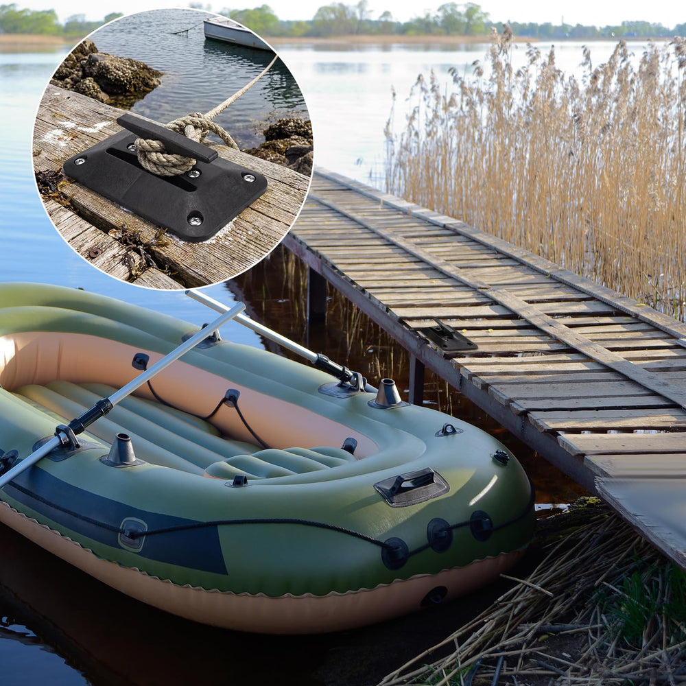 Fiwochic cleat in use on yacht showing secure docking benefit