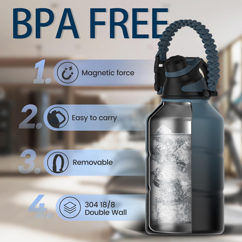 Fjbottle wide mouth with large ice cubes for long-lasting cold drinks