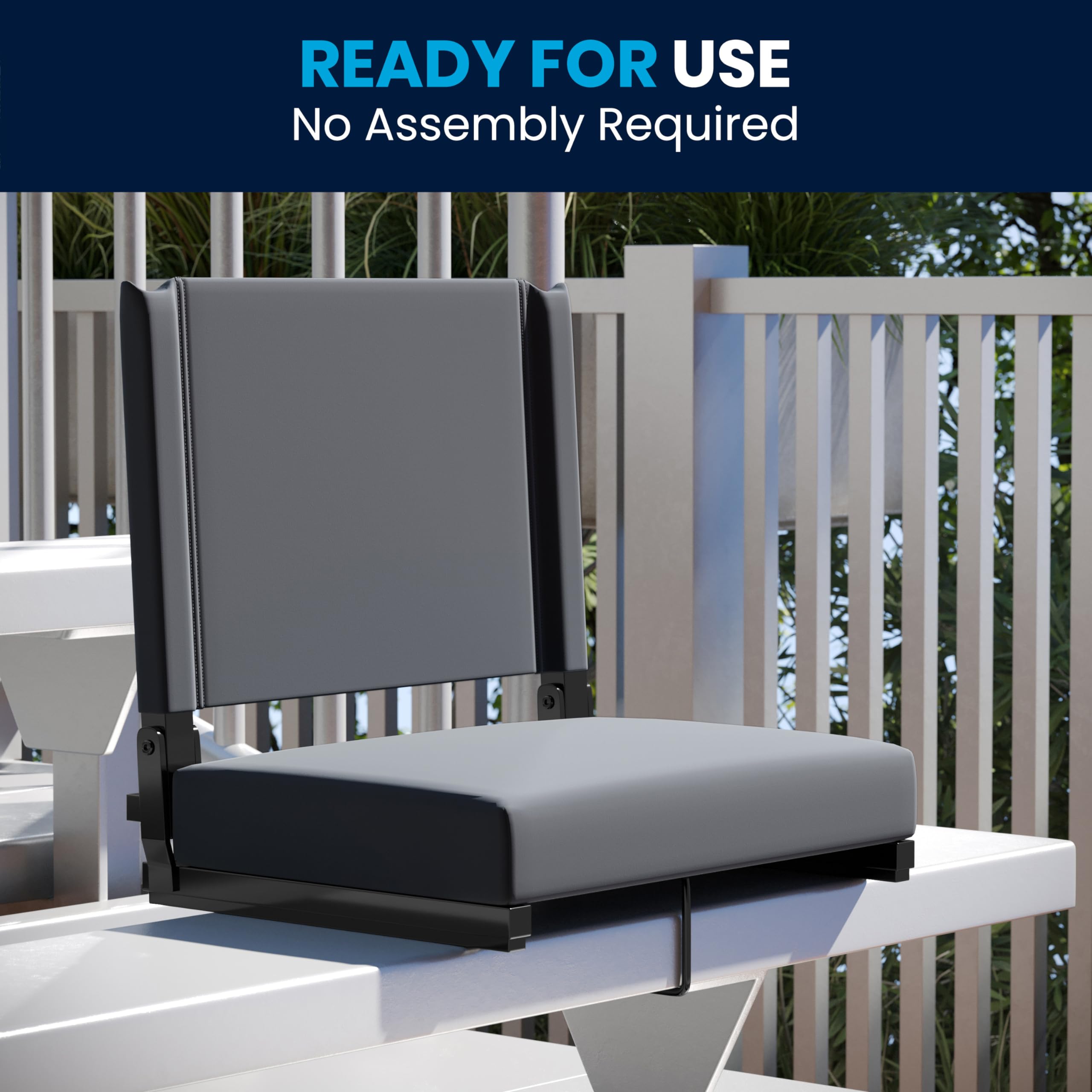Flash Furniture seat used on grass demonstrating ground use versatility and comfort