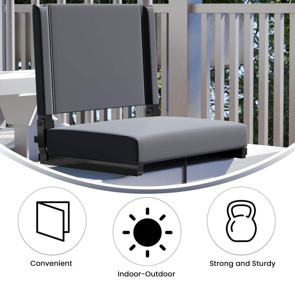 Flash Furniture close-up of 3 inch foam padding for cushioned long-event comfort