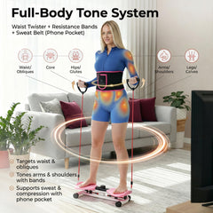 FLÉCHA digital counter closeup tracking time twists and calories