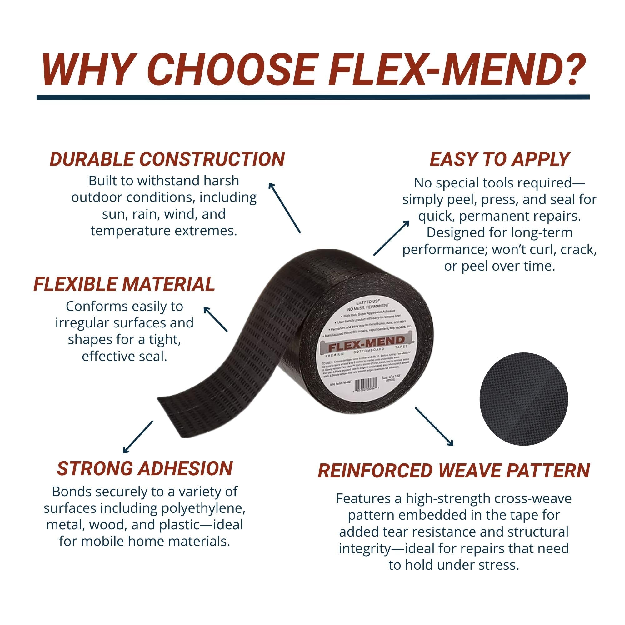 Flex-Mend applied to underbelly in use, demonstrates waterproof sealing benefit