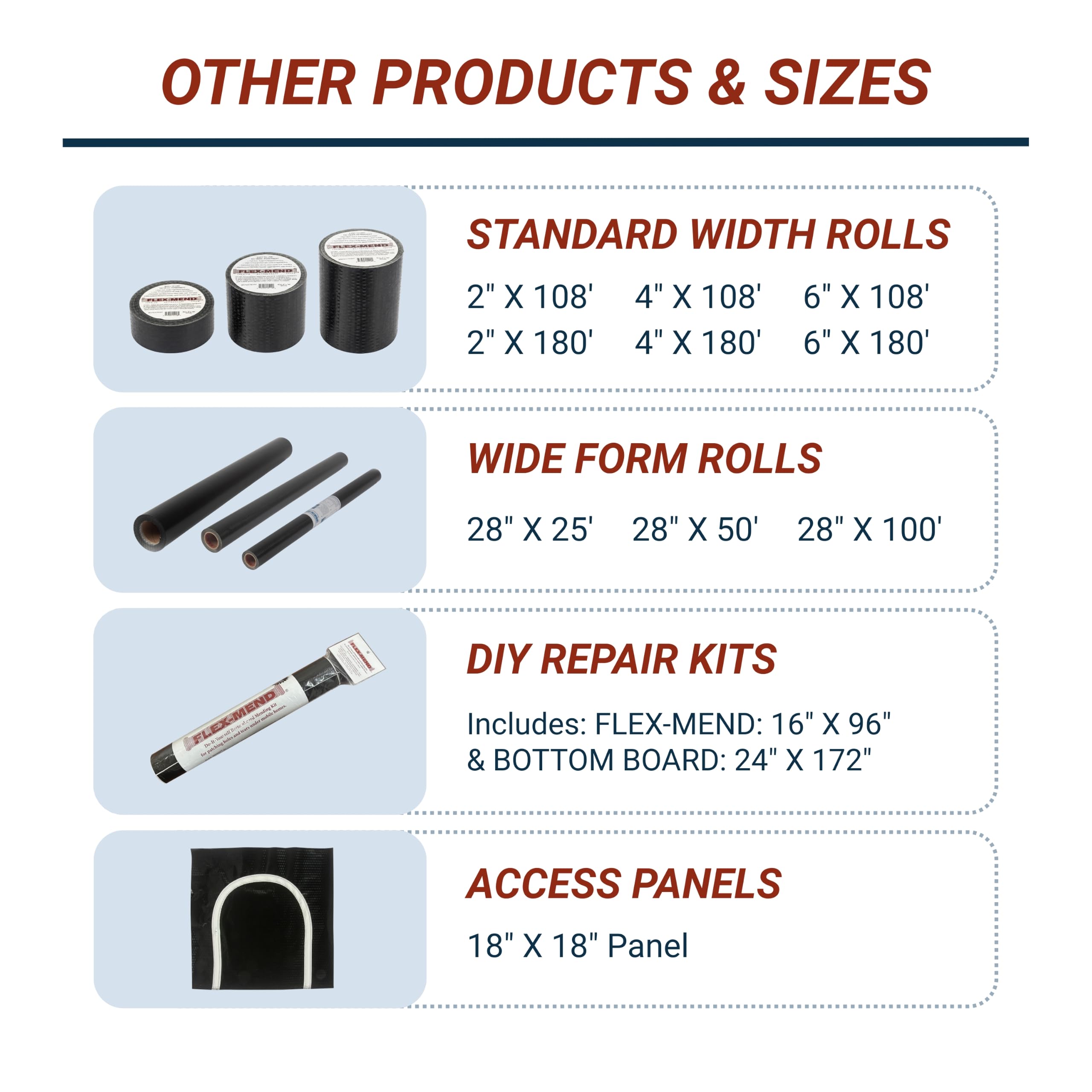 Flex-Mend used on RV underbelly in outdoor lifestyle setting, protects from moisture