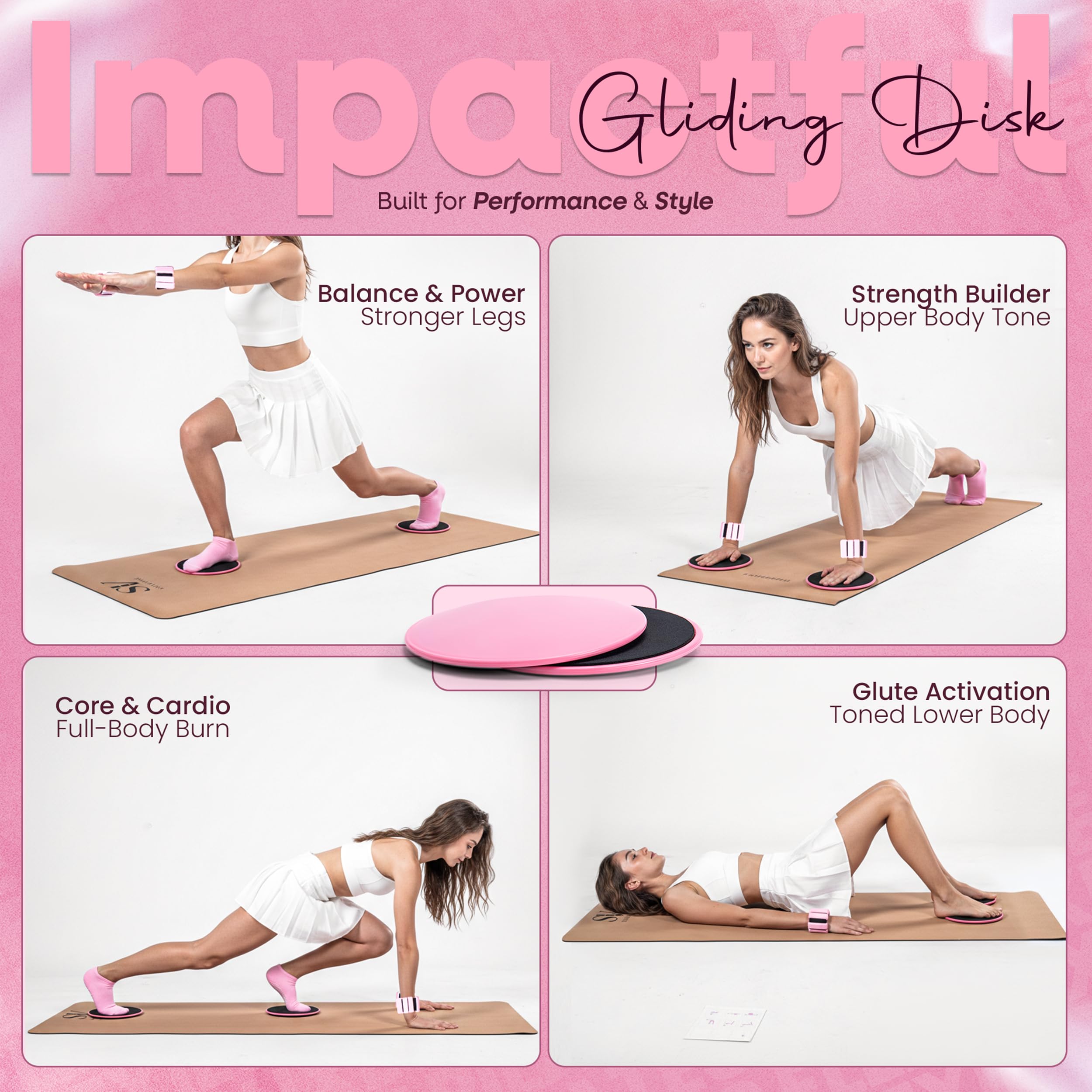 FlexiLuxe lifestyle photo of woman using the kit at home showing guided full-body workouts