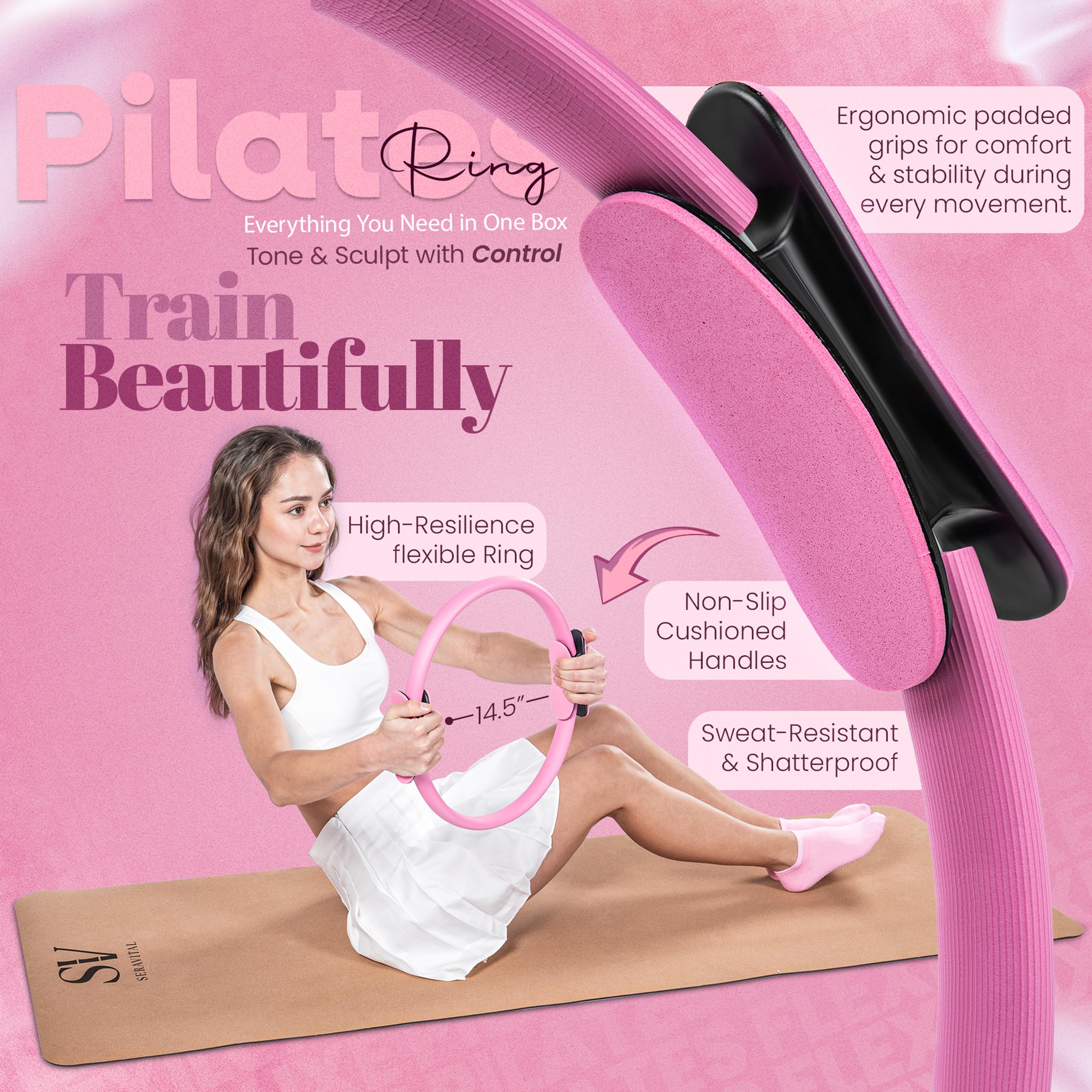 FlexiLuxe sliders, yoga blocks, and 1 lb ankle weights displayed to increase exercise variety