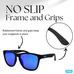 Floatys rubberized frame detail showing no‑slip grip for secure active use