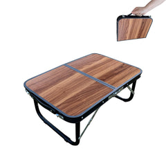 flowmultiply front view wooden color table showing compact tabletop and balanced design benefit
