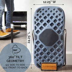 FluidStance Plane side profile illustrating durable recycled plastic base benefit