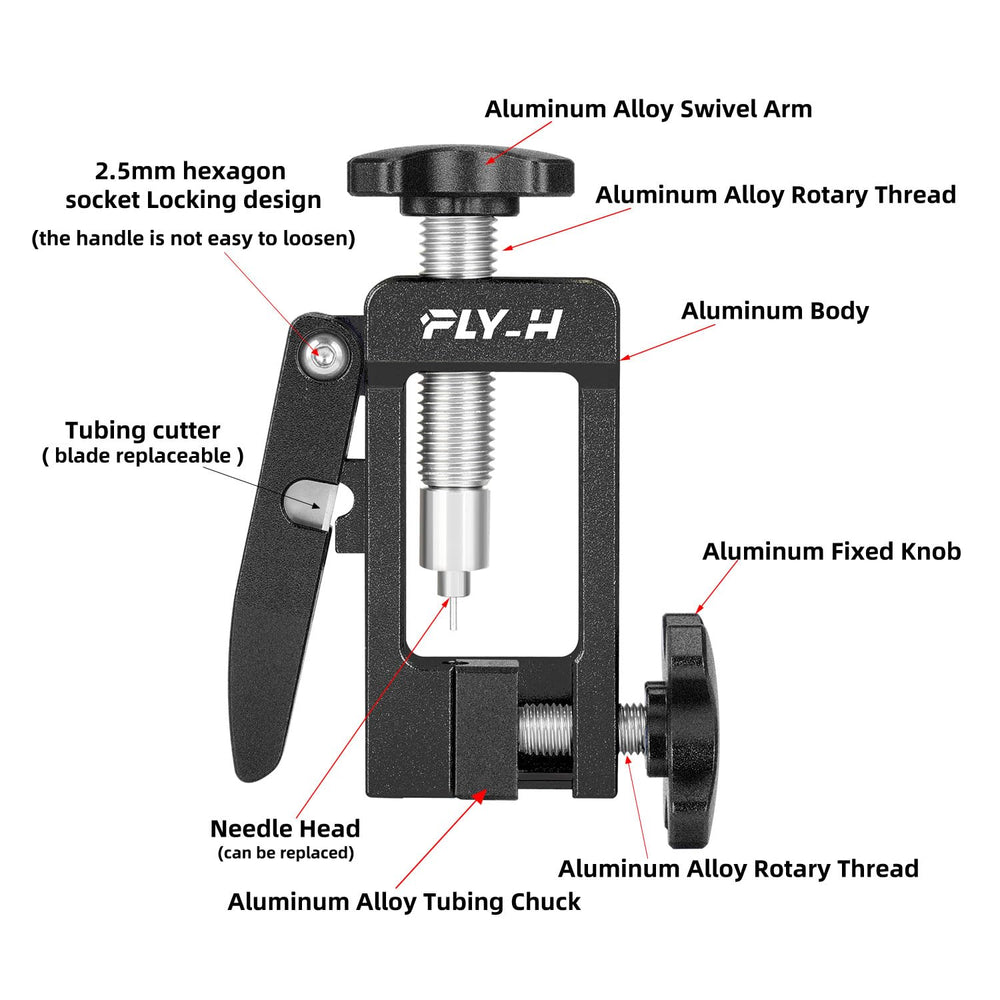 FLY_H blade close-up highlighting replaceable sharp edge for neat, perpendicular cuts