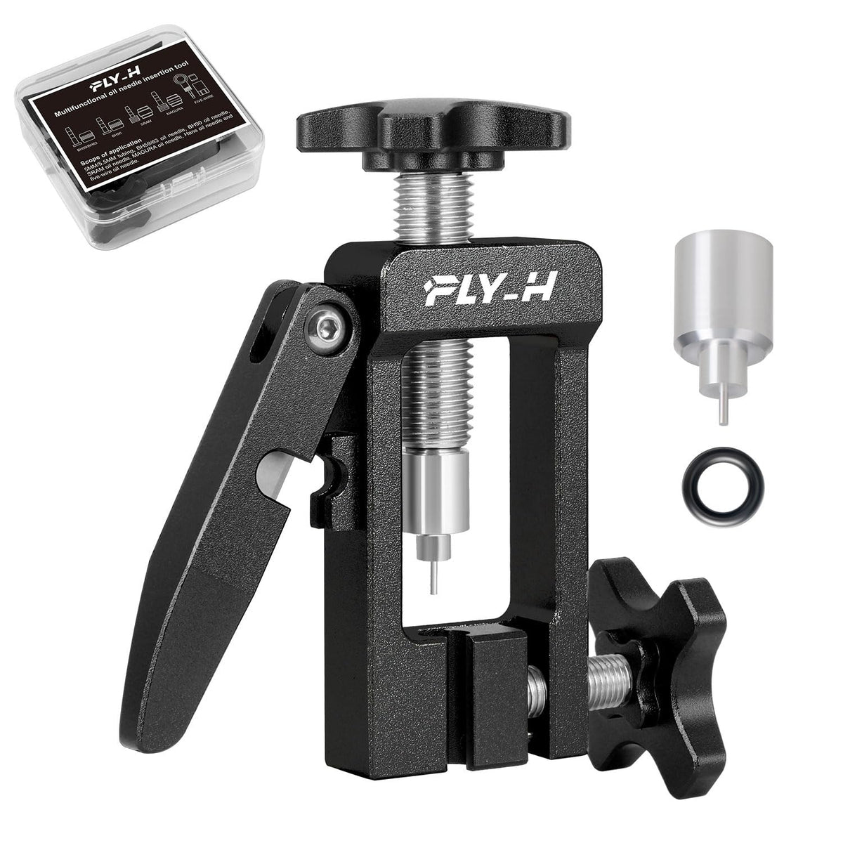FLY_H front tool view showing compact cutter and insertion features for precise hose prep
