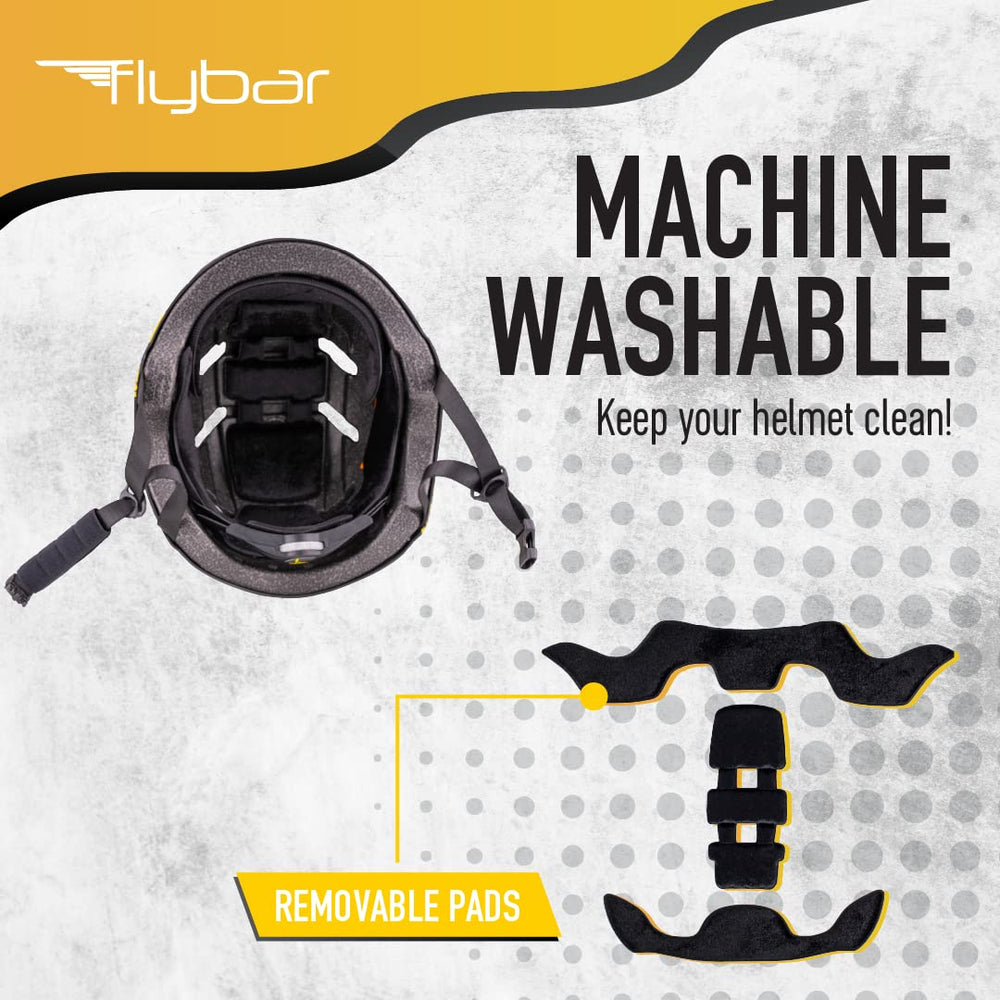 Flybar helmet worn while riding an electric scooter showing everyday protection benefit