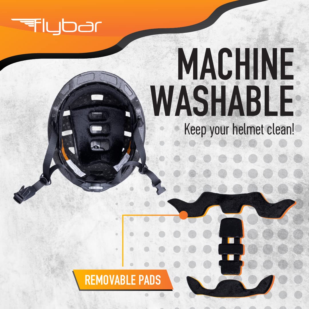 Flybar helmet size comparison chart showing small, medium, large fit guidance