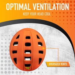 Flybar helmet top vents view showing airflow design to keep kids cool